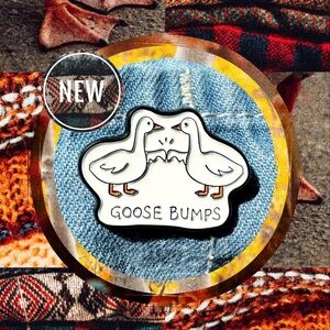 Goose Bumps Enamel Pin